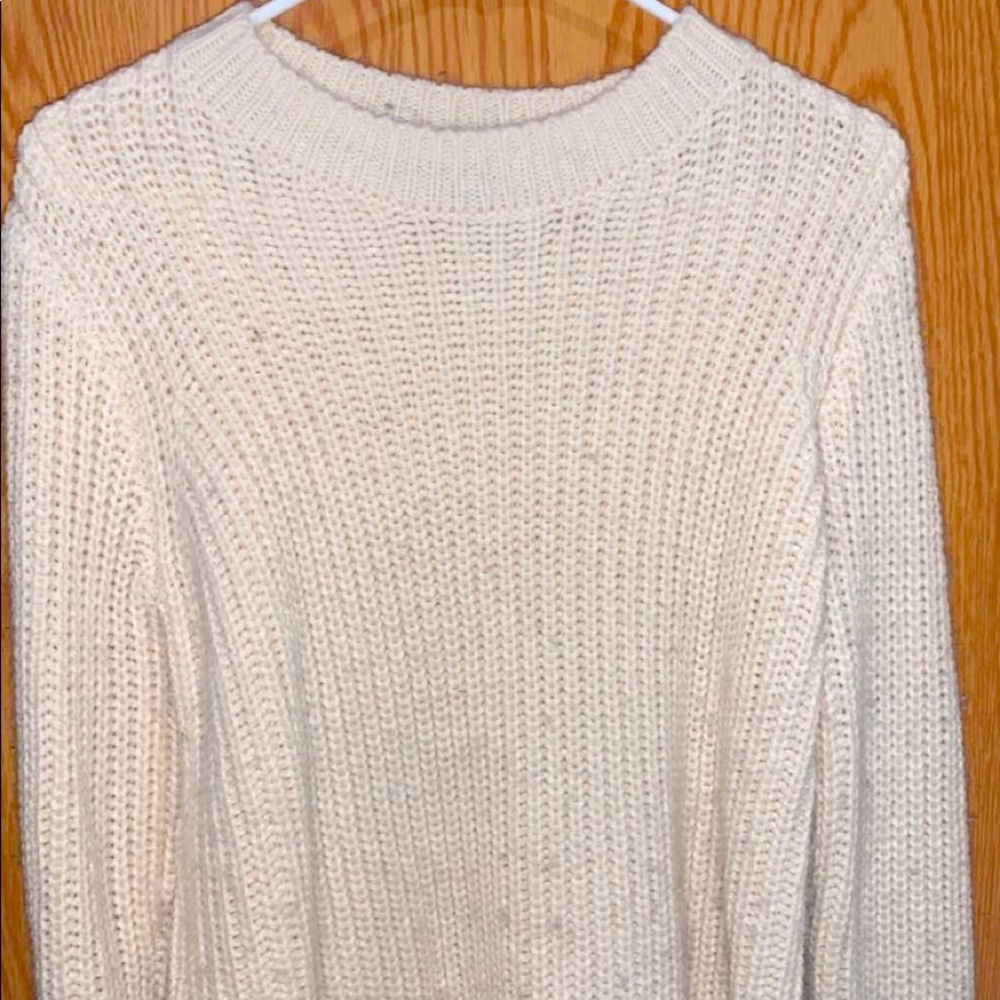 White heavy sweater